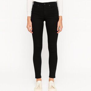 All Saints Mast Skinny Jeans Women’s Size 26 Croc Black Low Rise Stretch Denim